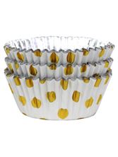 Picture of GOLD POLKA DOT CUPCAKE CASES -